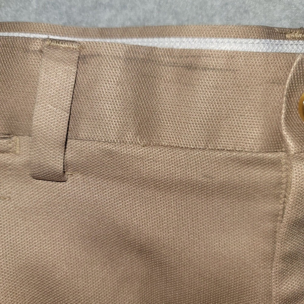 Callaway Mens Tan Khaki Pleated Golf Shorts Size 38 Performance Pique Knit - Picture 8 of 10